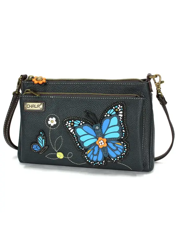 Chala Deluxe Crossbody - Blue Butterfly