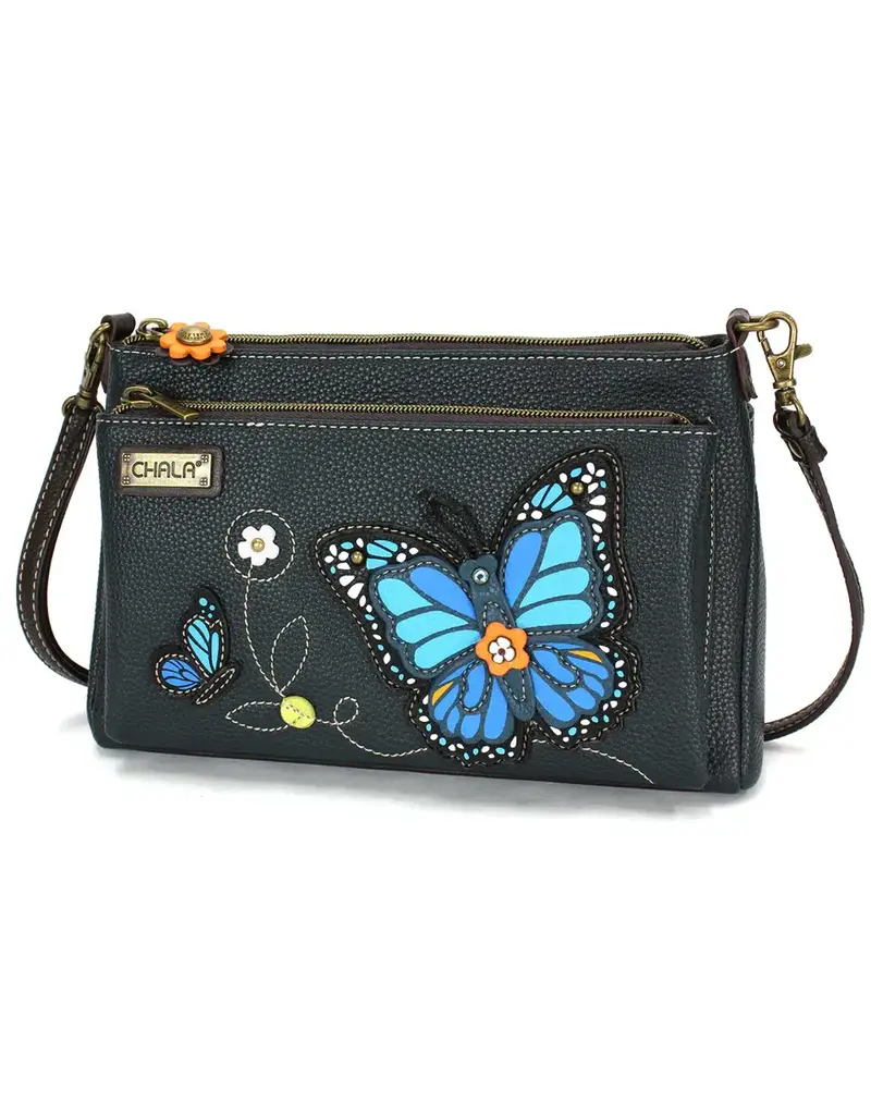 Chala Deluxe Crossbody - Blue Butterfly