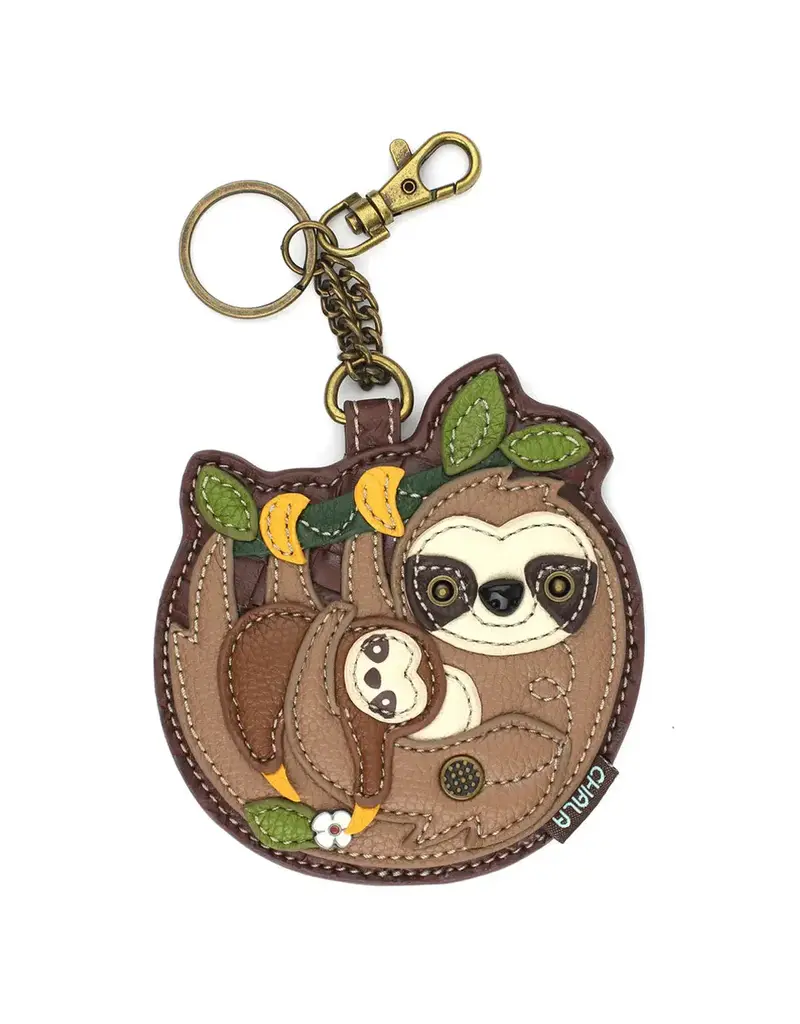 Chala Coin Purse / Key Fob - Sloth Family