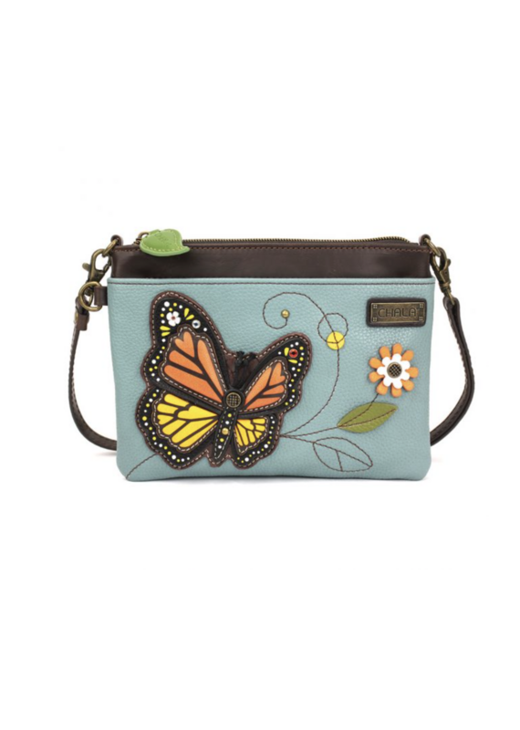 Chala Mini Crossbody - Monarch Butterfly - blue