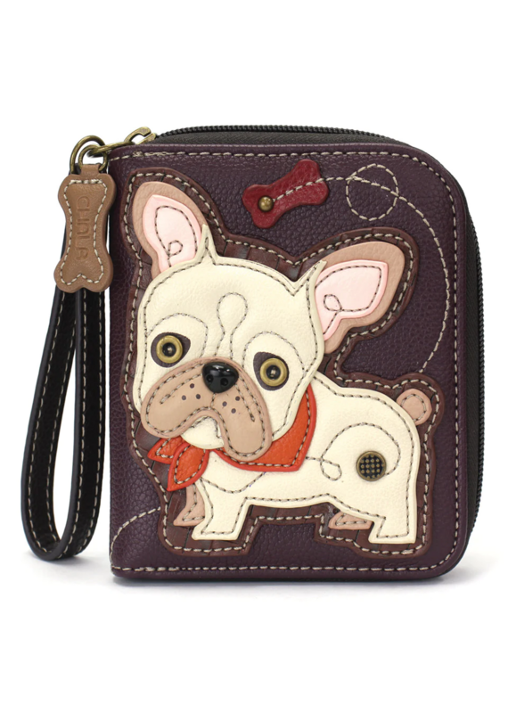 Chala Zip Around Wallet - French Bulldog