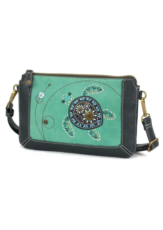 Chala Dazzled Zip Pouch Crossbody - Turtle