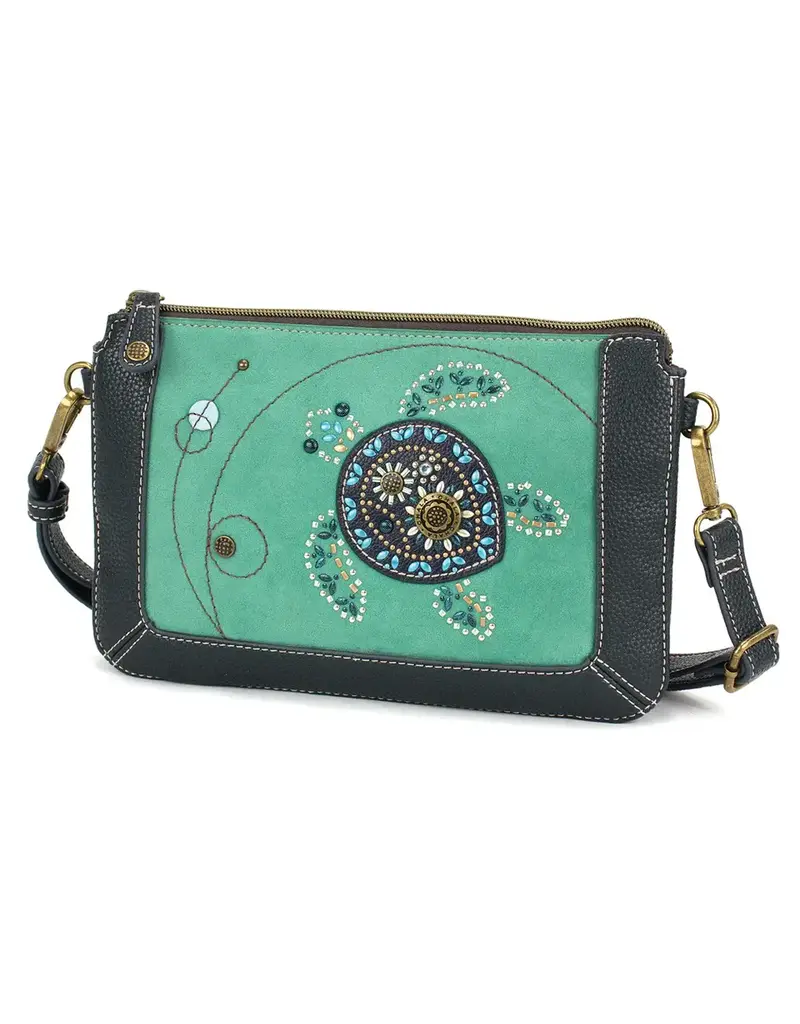 Chala Dazzled Zip Pouch Crossbody - Turtle