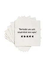ellembee gift Bartender Was Cute | Funny Cocktail Napkins