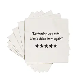 ellembee gift Bartender Was Cute | Funny Cocktail Napkins
