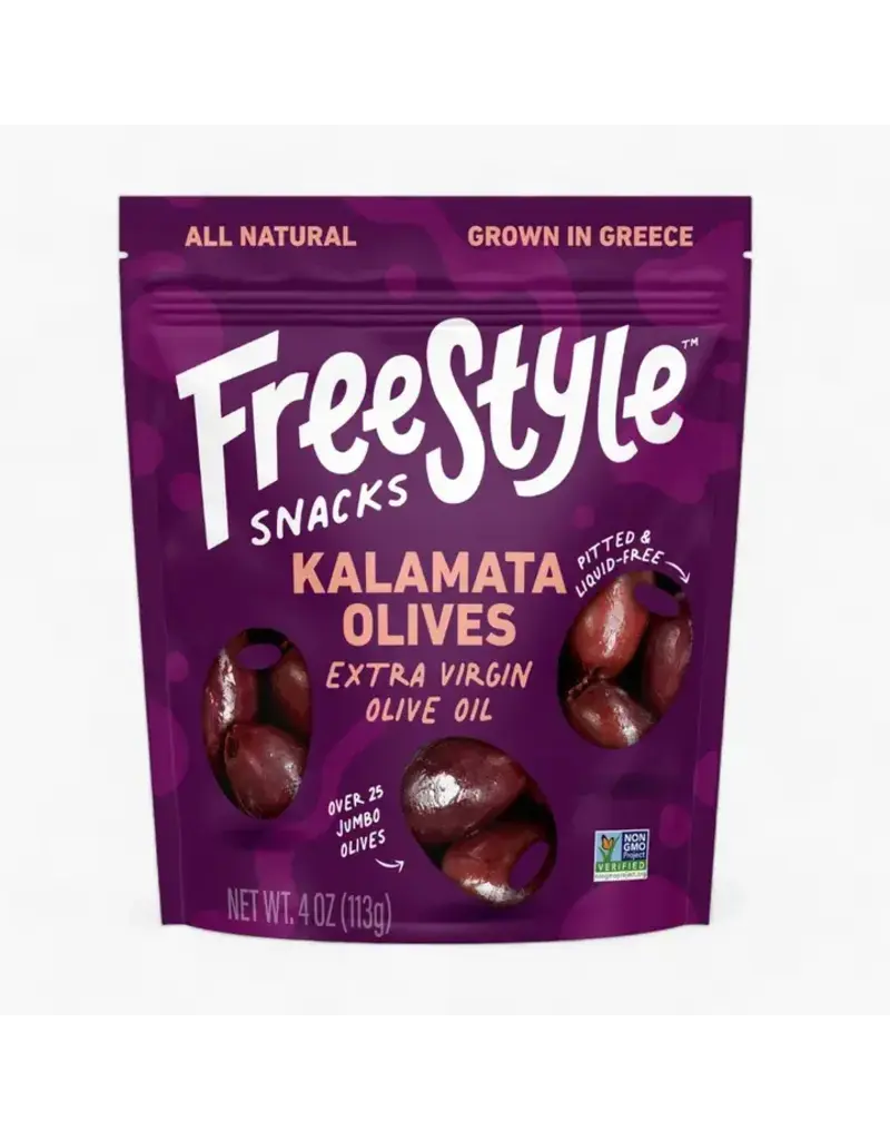Freestyle Snacks Kalamata Olives - Extra Virgin Olive Oil 4oz
