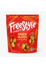 Freestyle Snacks Green Olives Hot & Spicy 4.02oz