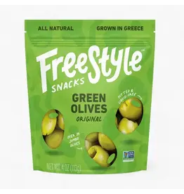 Freestyle Snacks Green Olives Original 4oz