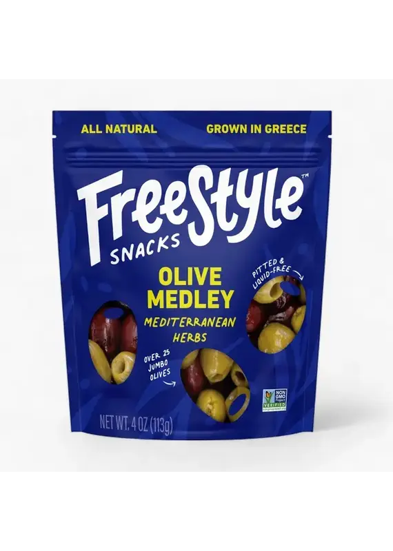 Freestyle Snacks Mediterranean Herb Olive Medley 4oz