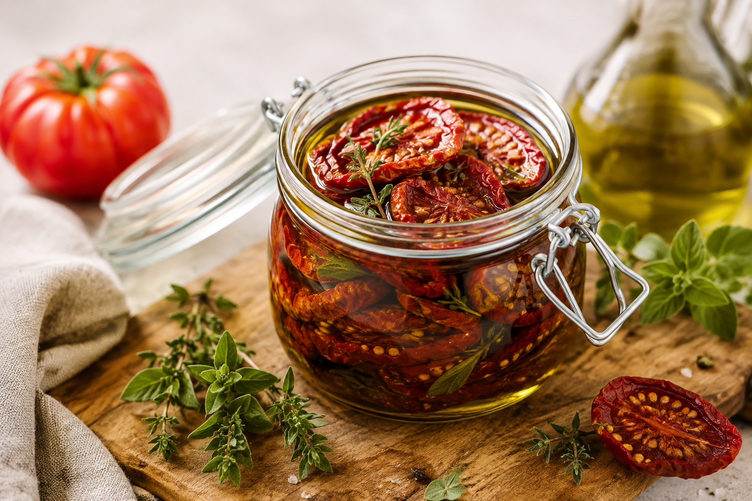 Oven-Dried Tomatoes Preserved in Ultra Premium Olive Oil