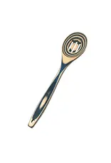 Island Bamboo 12" Blue Pakka Wood Slotted Spoon