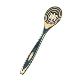 Island Bamboo 12" Blue Pakka Wood Slotted Spoon