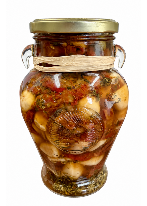 Sun Dried Tomatoes & Pickled Garlic with Herbs (No Olives)