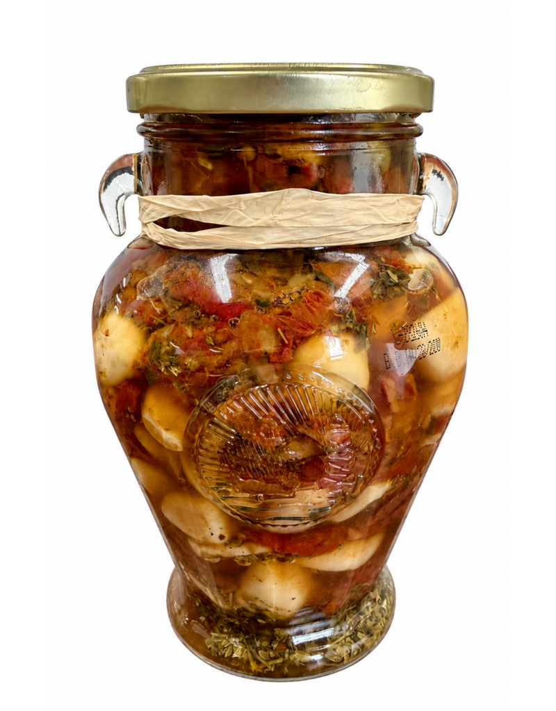 Sun Dried Tomatoes & Pickled Garlic with Herbs (No Olives)