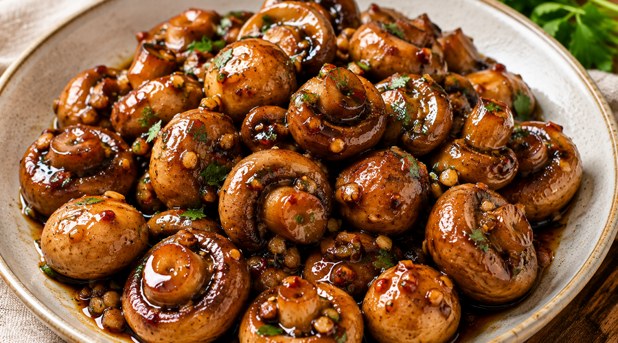 Hot Honey Mushrooms