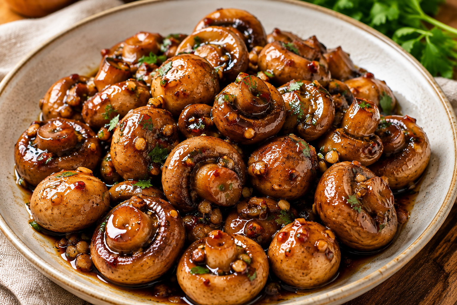 Hot Honey Mushrooms