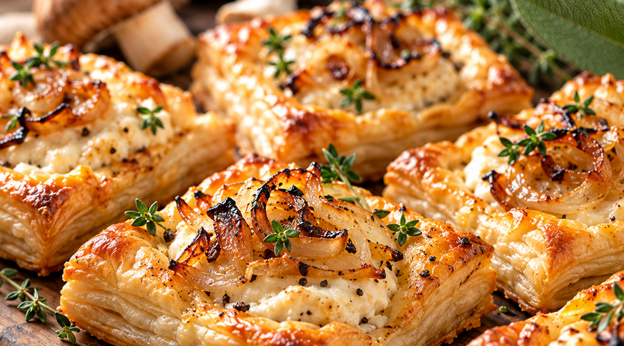Savory Ricotta Puff Pastry Bites