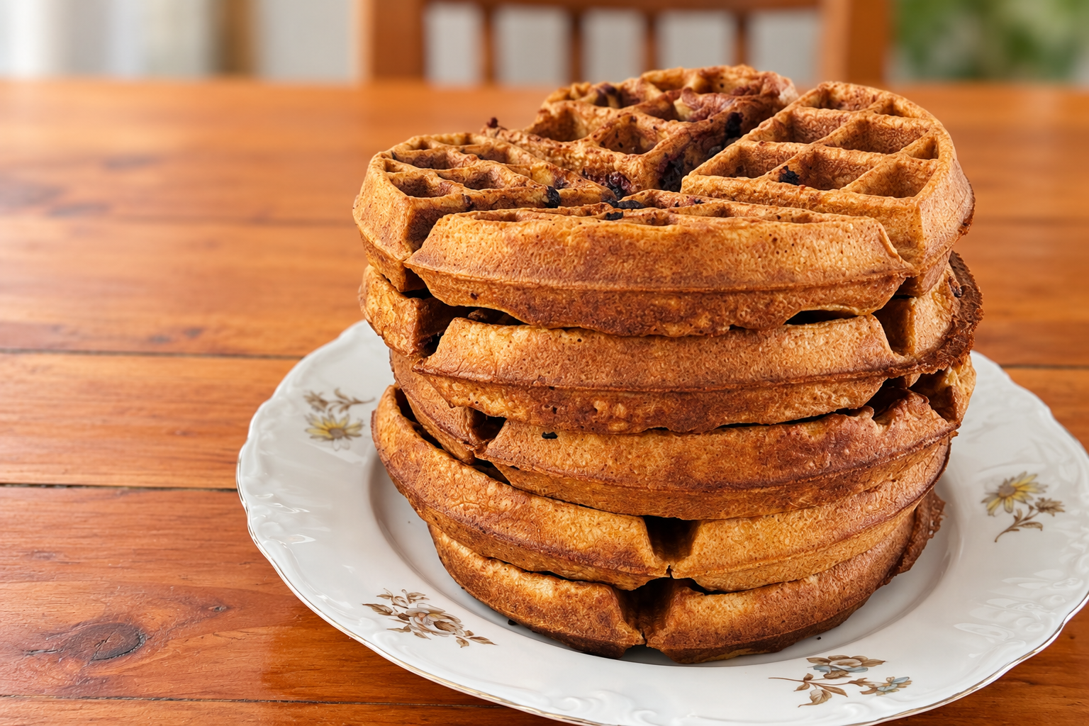 Whole Wheat Waffles with Fresh Fruit
