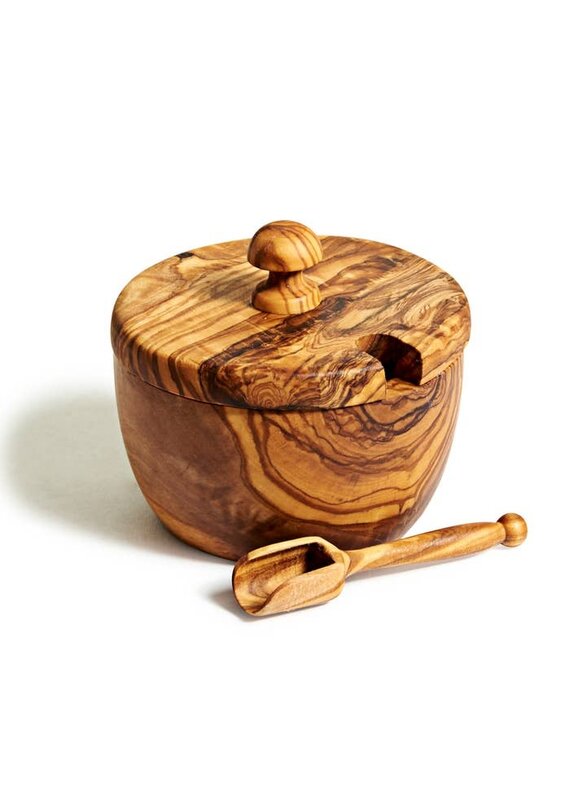 Natural Olive Wood Olive Wood Sugar Bowl