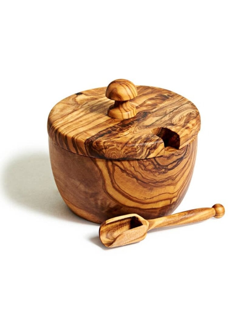 Natural Olive Wood Olive Wood Sugar Bowl