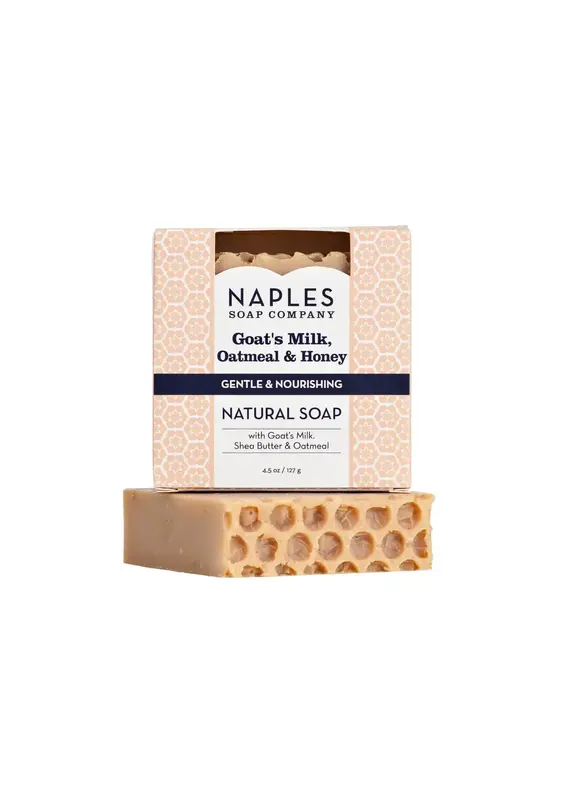 Naples Soap Company Natural Goat Milk Bar Soap | Oatmeal | Honey | Shea Butter
