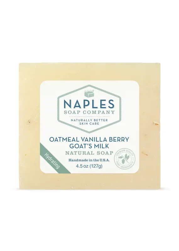 Naples Soap Company Natural Goat Milk Bar Soap | Oatmeal | Vanilla | Blackberry
