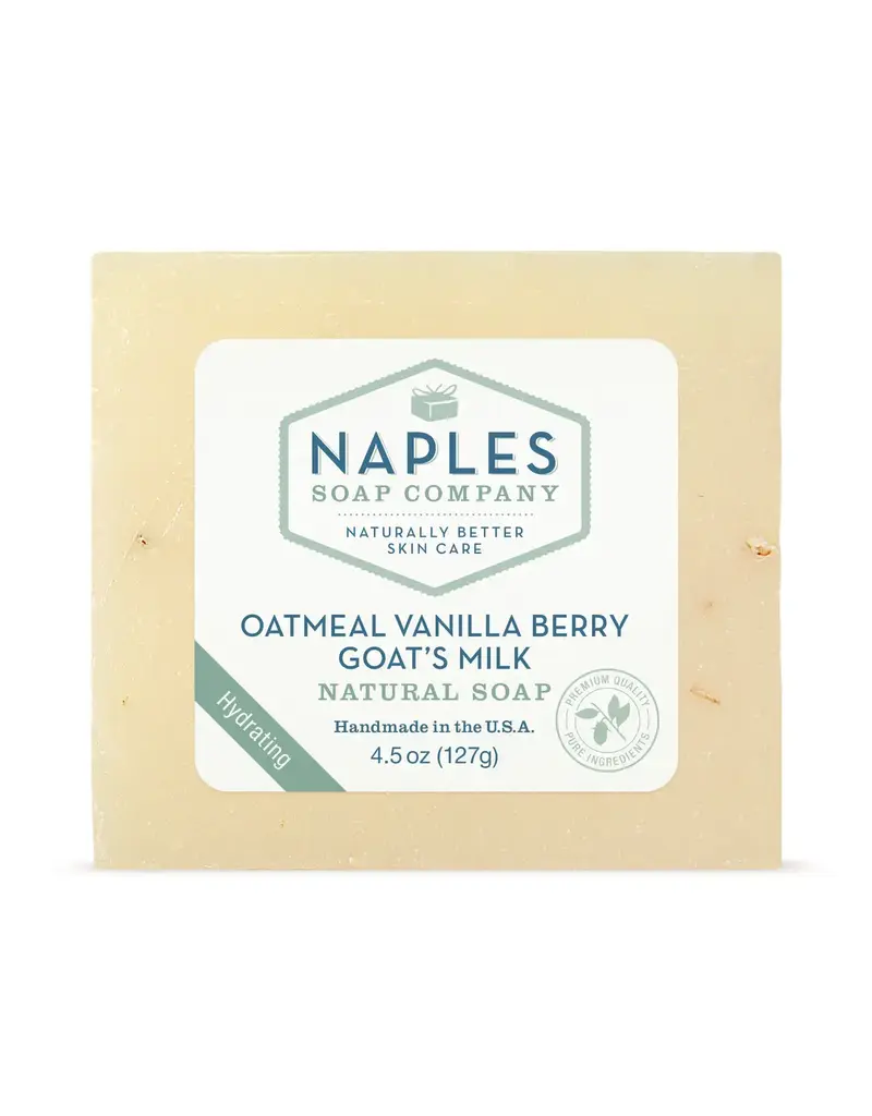 Naples Soap Company Natural Goat Milk Bar Soap | Oatmeal | Vanilla | Blackberry