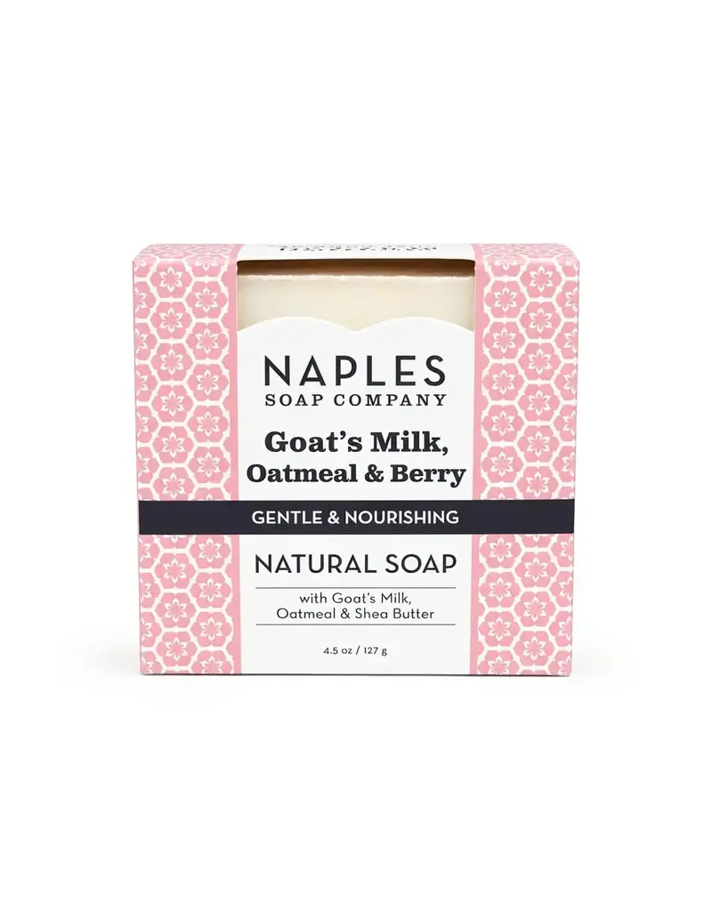 Naples Soap Company Natural Goat Milk Bar Soap | Oatmeal | Vanilla | Blackberry