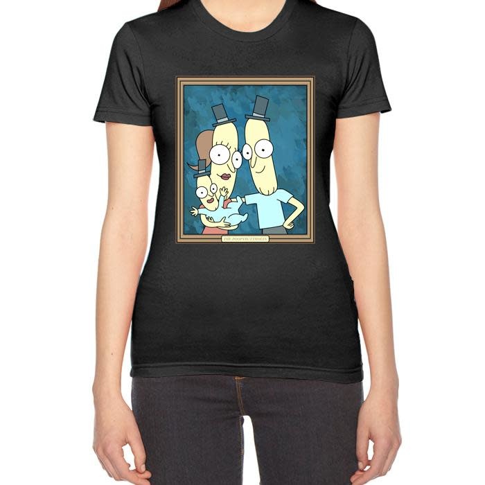 Jack Of All Trades Rick And Morty Women's Poopy Family Portrait RM0053-T2000