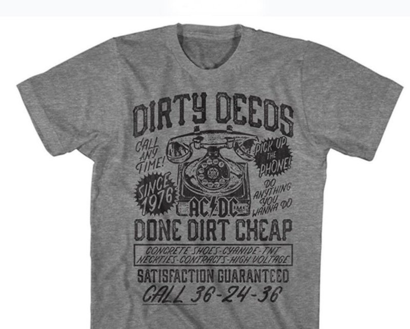 Jack Of All Trades Ac/Dc - Dirty Deeds T-Shirt- ACDC573