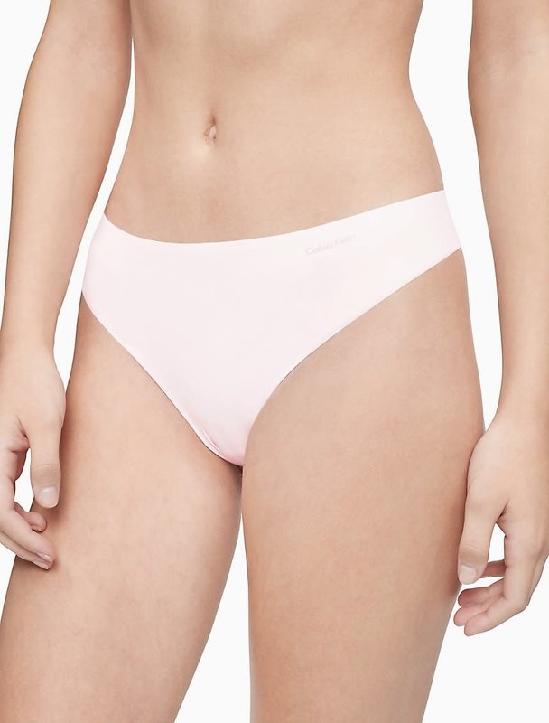 Calvin Klein Women's Invisibles Thong Underwear, Fresh Pink,S - US 