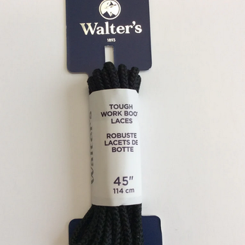 Walter's Shoe Care Walter's Robuste Lacets De Botte 443004156 45" Noir Rond