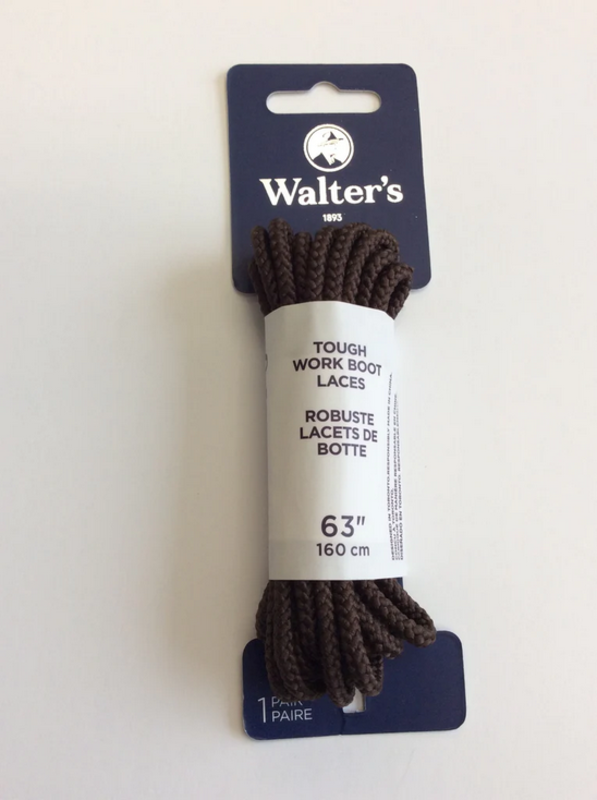 Walter's Shoe Care Walter's Tough Work Boot Laces 443004158 63" Black Round