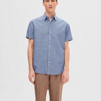 Selected Men's New Linen Shirt 16092495