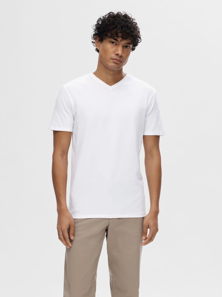 SELECTED Selected Men's New Pima SS V-Neck 16073458