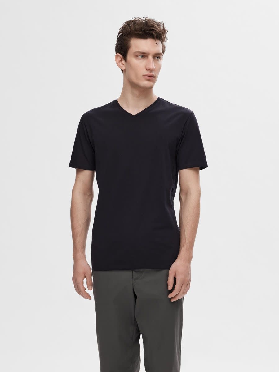 SELECTED Selected Men's New Pima SS V-Neck 16073458