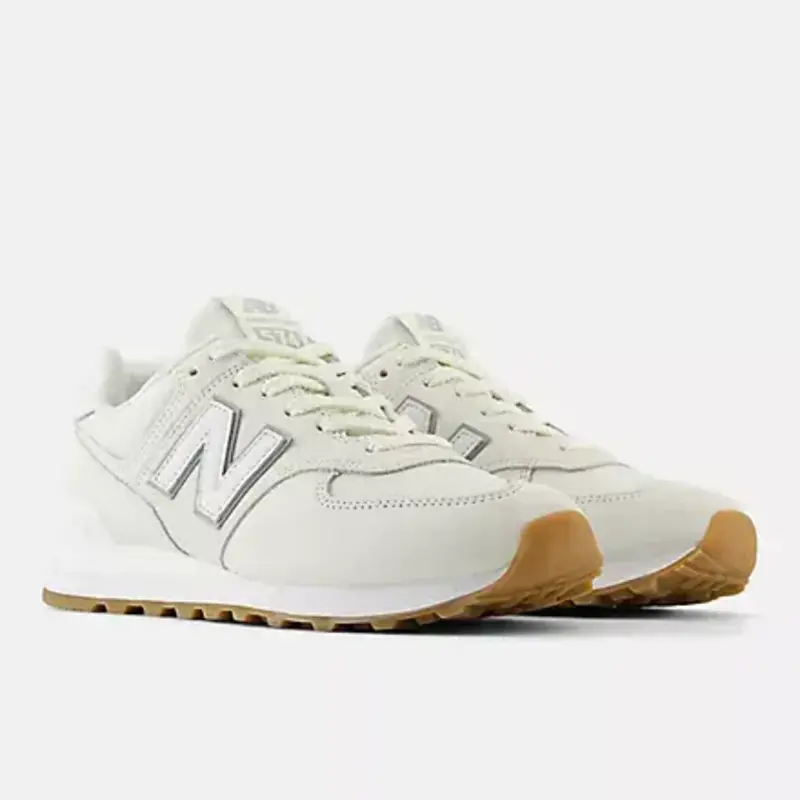 New balance white leather gum sole hotsell