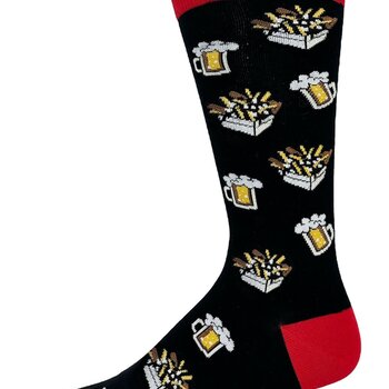 Crazy Toes Crazy Toes 05225 Poutine & Beer 13/Black 8-12