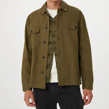 Frank And Oak Frank And Oak Men's Herringbone Overshirt 1310238