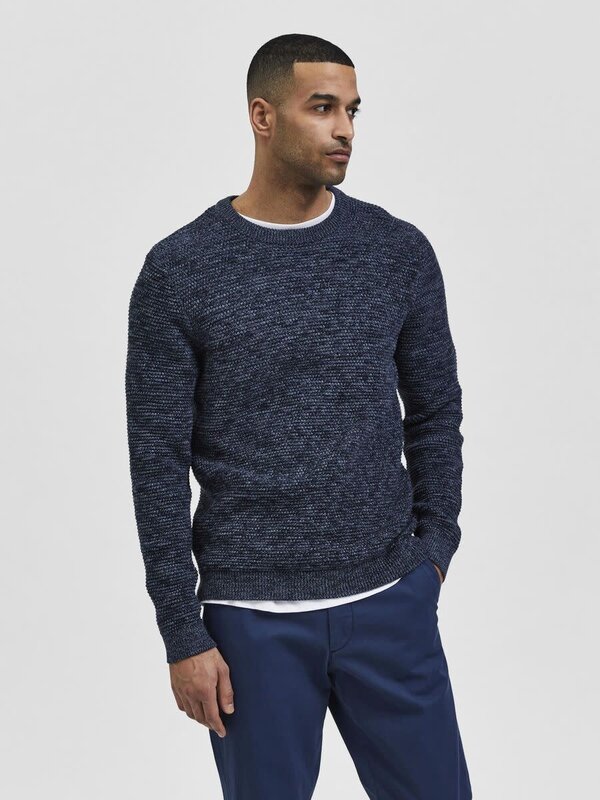 SELECTED Selected Hommes Col Ras du Cou en Tricot 16059390
