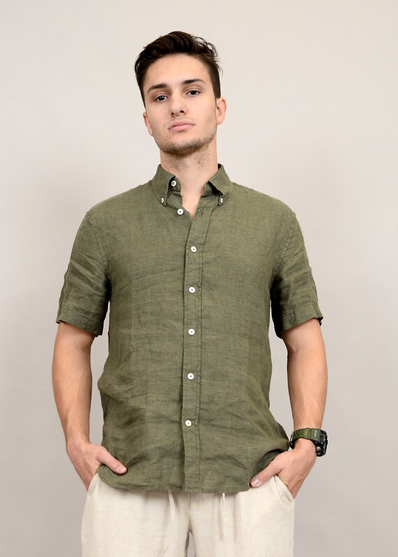 Hedge Hedge Hommes SS Chemise en Coton 56MW102S