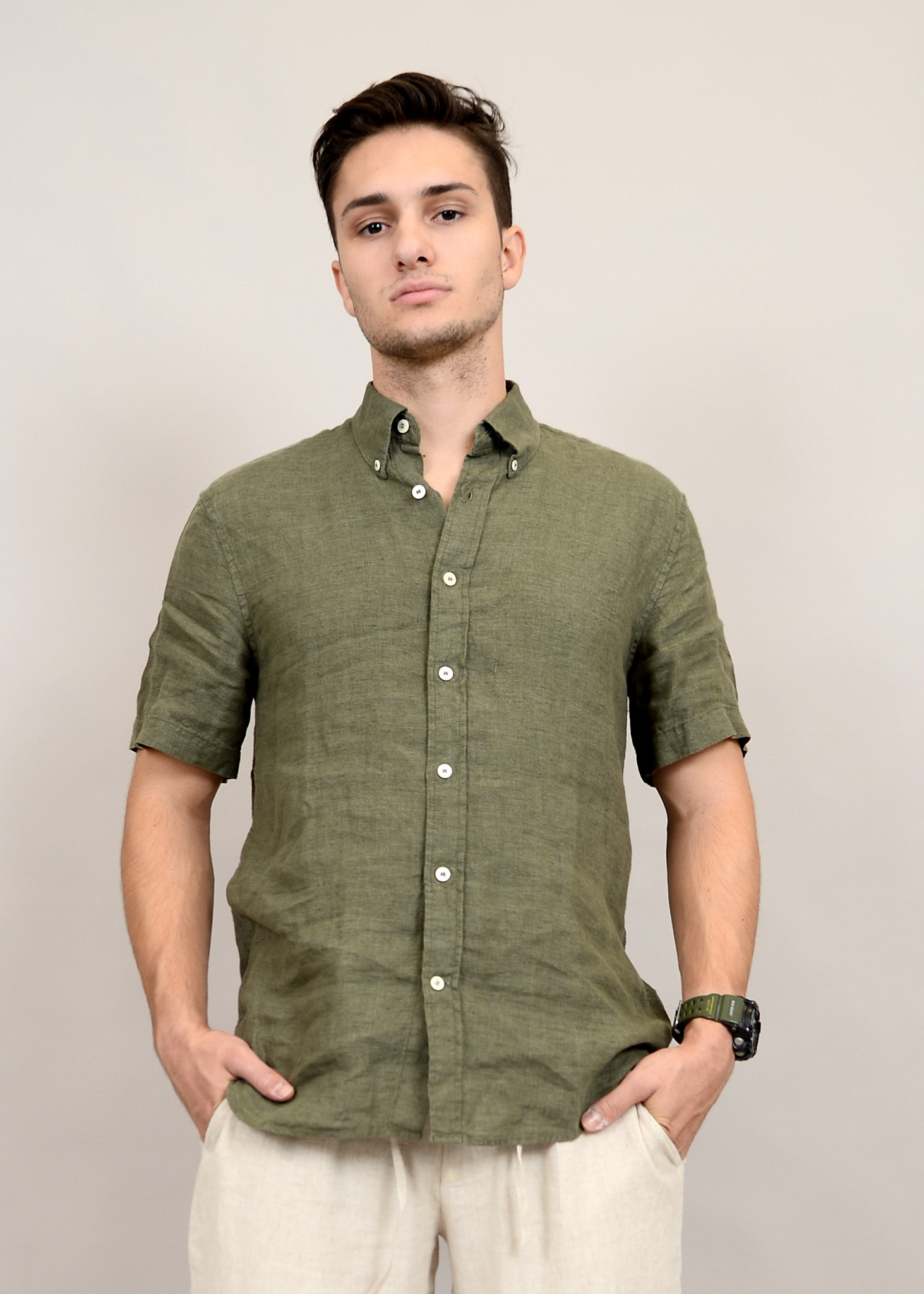 Hedge Hedge Men's SS Cotton Shirt 56MW102S