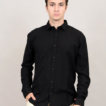 Hedge Hedge Hommes LS Chemise en Lin 56MW119S