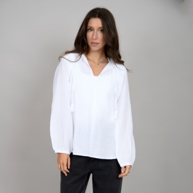 RD Style RD Style Women's Milana Puff LS V-Neck Top 56W029S