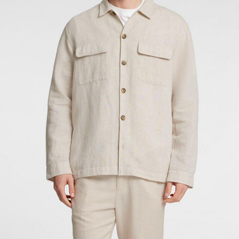 SELECTED Selected Men's Leroy Linen Blend Overshirt 16096369