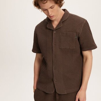 Kuwalla Kuwalla Hommes Chemise Gaufre Lourde UKUL-0125-HWS115