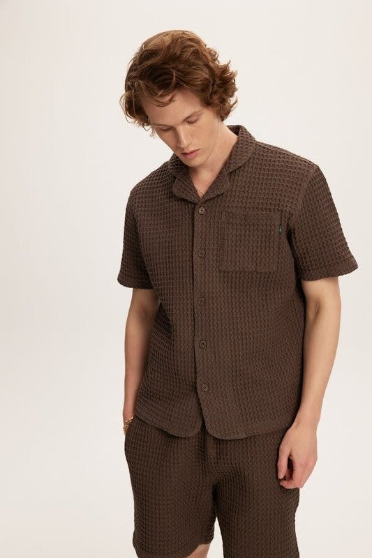 Kuwalla Kuwalla Hommes Chemise Gaufre Lourde UKUL-0125-HWS115