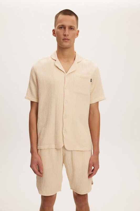 Kuwalla Kuwalla Hommes Chemise Resort Seersucker UKUL-0125-RST019B