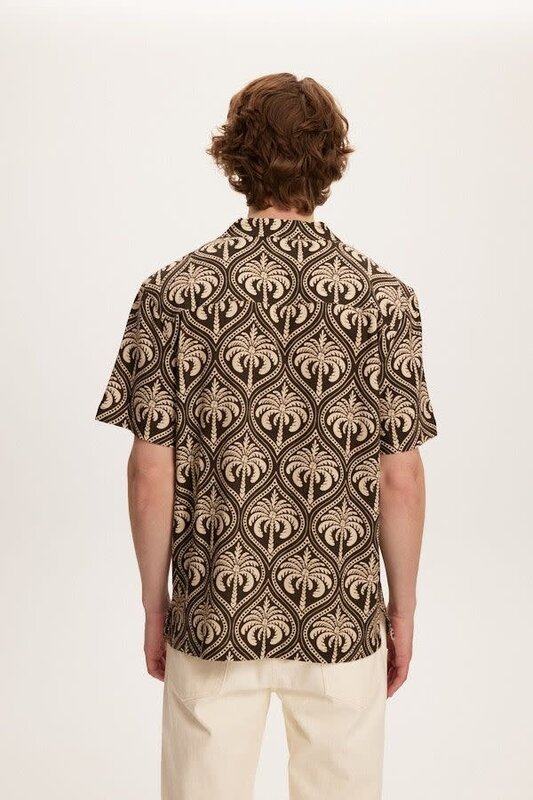 Kuwalla Kuwalla Hommes Chemise Lin Imprime Yacht KUL-0125-YS009E