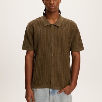 Kuwalla Kuwalla Men's Wave Knit Polo Shirt KUL-0125-WPS709
